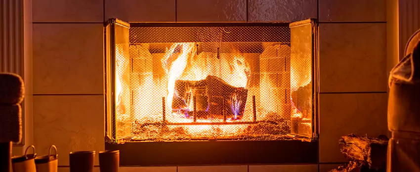 Mendota Hearth Landscape Fireplace Installation in Great Falls, Virginia