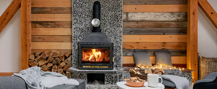 Thelin Hearth Products Direct Vent Gas Stove Fireplace Inspection in Great Falls, Virginia